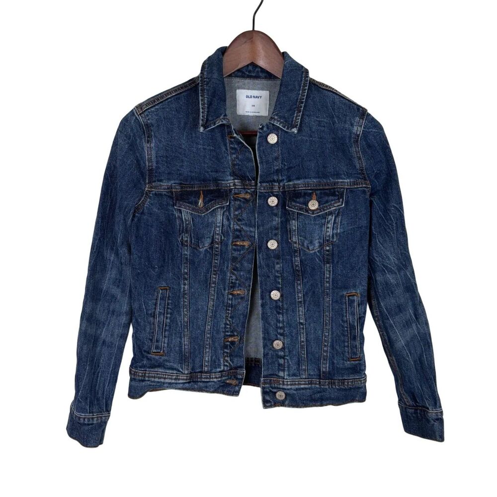 Old Navy Dark Authentic Classic Denim Jean Jacket Women's XS